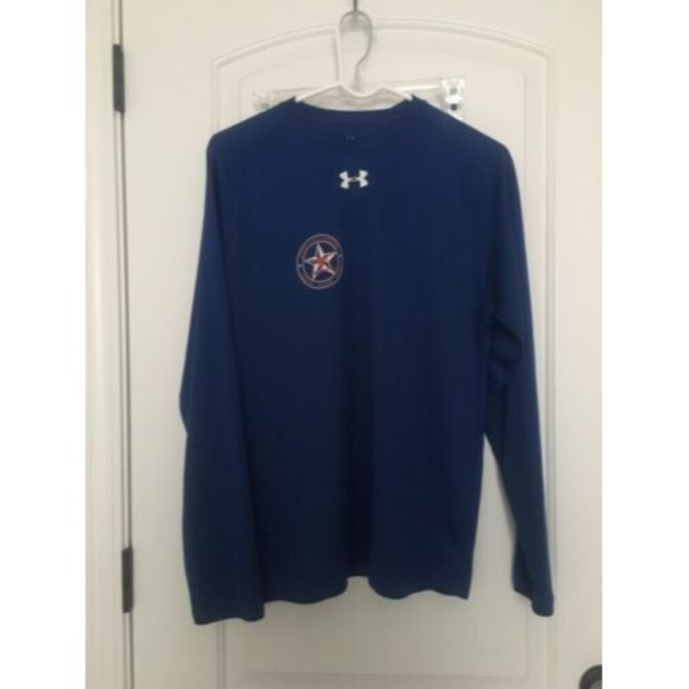 Under Armour Men's Athletic Active Print Long Sleeve Shirt Size Medium Blue